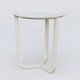 Table Basse Fashion Styl piètement tryptique. Plateau Blanc (RAL 9010) et pietement Blanc (RAL 9010).