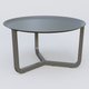 Table Basse Fashion Styl piètement tryptique. Plateau Carbon Grey et pietement Carbon Grey.