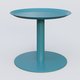 Table Basse Fashion Styl piètement colonne métalique. Plateau Bleu Petrole (RAL 5025) et pietement Bleu Petrole (RAL 5025).