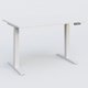 Poste solo 120*80 réglable en hauteur éléctriquement de 70-120 cm gamme KPro2. Plateau Blanc et pietement Blanc.