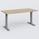 Poste solo 160*80 réglable en hauteur éléctriquement de 70-120 cm gamme KPro2. Plateau Chêne naturel et pietement Aluminium.