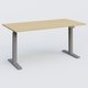 Poste solo 160*80 réglable en hauteur éléctriquement de 70-120 cm gamme KPro2. Plateau Chêne clair et pietement Aluminium.