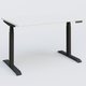 Poste solo 120*80 réglable en hauteur éléctriquement de 65-130 cm gamme KPro3. Plateau Blanc et pietement Noir.