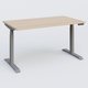 Poste solo 140*80 réglable en hauteur éléctriquement de 65-130 cm gamme KPro3. Plateau Hêtre et pietement Aluminium.