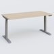 Poste solo 160*80 réglable en hauteur éléctriquement de 65-130 cm gamme KPro3. Plateau Hêtre et pietement Aluminium.