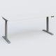 Poste solo 180*80 réglable en hauteur éléctriquement de 65-130 cm gamme KPro3. Plateau Blanc et pietement Aluminium.