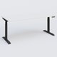 Poste solo 180*80 réglable en hauteur éléctriquement de 65-130 cm gamme KPro3. Plateau Blanc et pietement Noir.