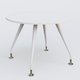 Table ronde diametre 110 cm avec 4 pieds de la gamme K5. Plateau Blanc et pietement Blanc