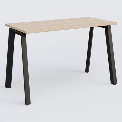 [Pas de famille] - [Pas de sous famille] - K8 plan droit 120*60 sur pieds fixe. Plateau Hêtre et pietement Noir Grainé
