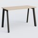 K8 plan droit 120*60 sur pieds fixe. Plateau Hêtre et pietement Noir Grainé