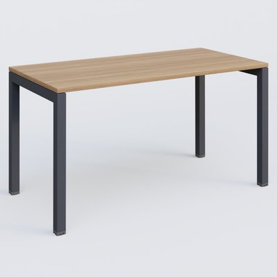 [Pas de famille] - [Pas de sous famille] - K3 Plateau droit 140x70 pieds fixe. Plateau Noyer et pietement Anthracite.