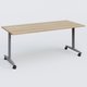Table abattante gamme Design 180*80 cm. Plateau Chêne naturel et pietement Aluminium.