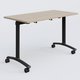 Table abattante gamme Arca 120-60 cm. Plateau Acacia et pietement Noir.
