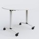 Table ronde gamme Arca D110 cm. Plateau Blanc et pietement Blanc.