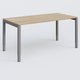 Bureau droit gamme K3 160-80 cm hauteur réglable. Plateau Chêne naturel et pietement Aluminium.