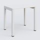 K3 Plateau droit 80x60 pieds fixe. Plateau Blanc et pietement Blanc.