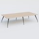 K5 table bench 320*165 cm. Plateau Hêtre et pietement Noir Mat avec base chromé.