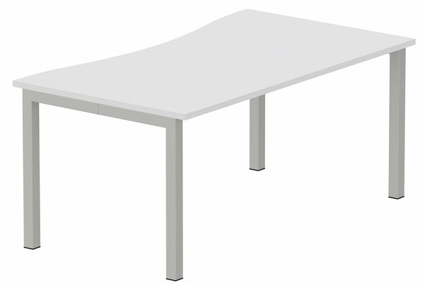 Gamme K3 - Plans vagues - Plan vague symétrique 180x90x80cm blanc/aluminium - sur délai