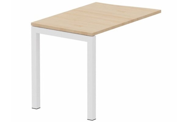 Gamme K3 - Extensions - Plans vagues - Retour vague à gauche 90x60cm sur pied hêtre/blanc