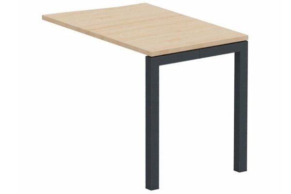 Gamme K3 - Extensions - Plans vagues - Retour vague à droite 90x60cm sur pied hêtre/anthracite