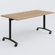 Table abattante gamme Arca 160-80 cm. Plateau Noyer et pietement Noir.
