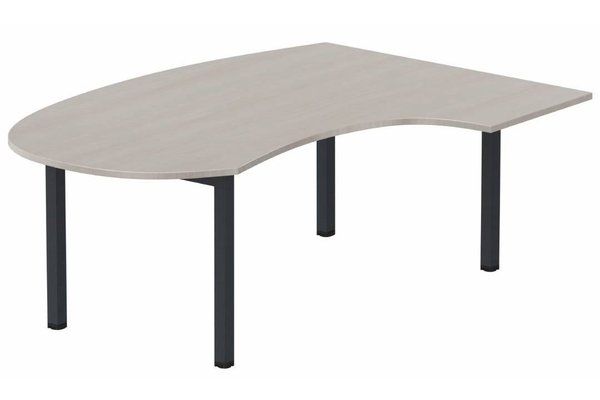 Gamme K3 - Plans compacts - K3 compact 90° manager 190x141x104x60cm, plateau acacia, structure anthracite