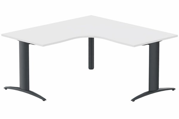 Gamme K2 - Plans compacts - K2- Plan compact 90° symétrique 160x160x80x80 -Finitions : PLATEAUX: BLANC (BL) / PIETEMENTS: ANTHRACITE (AN)