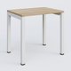 K3 Plateau droit 80x60 pieds fixe. Plateau Chêne naturel et pietement Blanc.