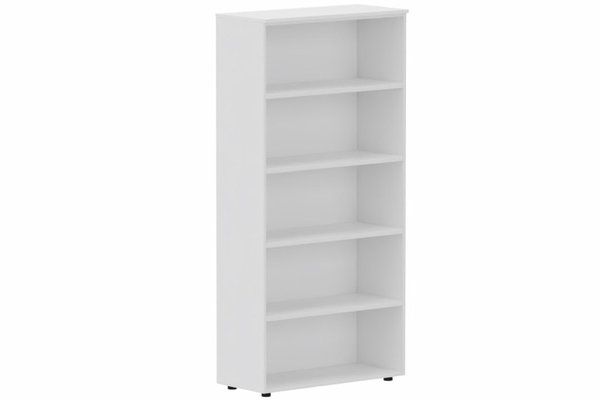 ARMOIRES SANS PORTES / BIBLIOTHEQUES - Mélaminés - Armoire mélamine H196xL100cm sans portes -Finitions = Top de finition :Blanc (BL) / Corps d'armoire et tablettes: Blanc (BL)