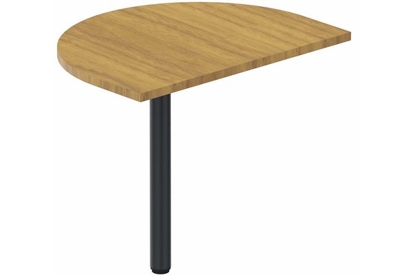 Gamme K1 - Plateau d'angle et extensions conviviales - K1 plan de convivialité 80x60cm sur pied de soutien, plateau noyer, structure anthracite
