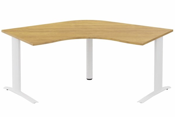 Gamme K1 - Plans compacts - k1 Poutre - Plan compact 120° symétrique 120x120x80 / 80 -Finitions : PLATEAUX: NOYER (NO) / PIETEMENTS: BLANC (BL)