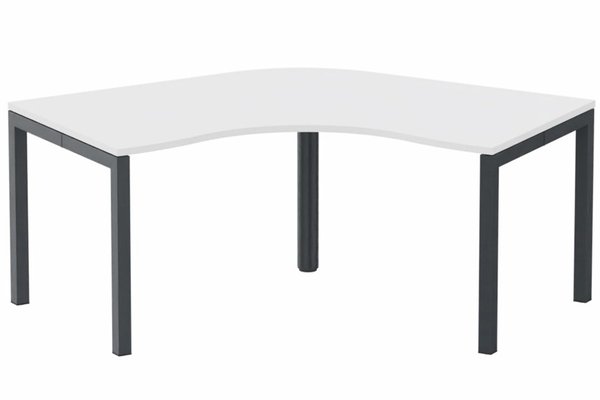 Gamme K3 - Plans compacts - Plan Compact 120° symétrique 120x120/80cm structure pied d'angle blanc/anthracite - sur délai