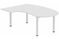 K3 compact 90° manager 190x141x104x60cm, plateau blanc, structure blanc