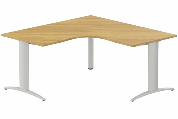 Gamme K2 - Plans compacts - K2- Plan compact 90° symétrique 160x160x80x80 -Finitions : PLATEAUX: NOYER (NO) / PIETEMENTS: ALUMINIUM (AL)