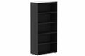 Armoire mélamine H196xL100cm sans portes, Finitions = Top de finition :Blanc (BL) / Corps d'armoire et tablettes: noir