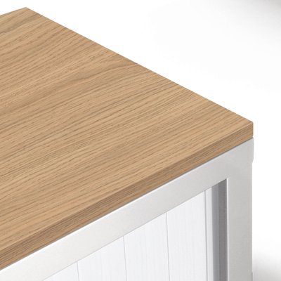 ARMOIRES A RIDEAUX - Options - Top armoire à rideaux L80xP43cm chêne