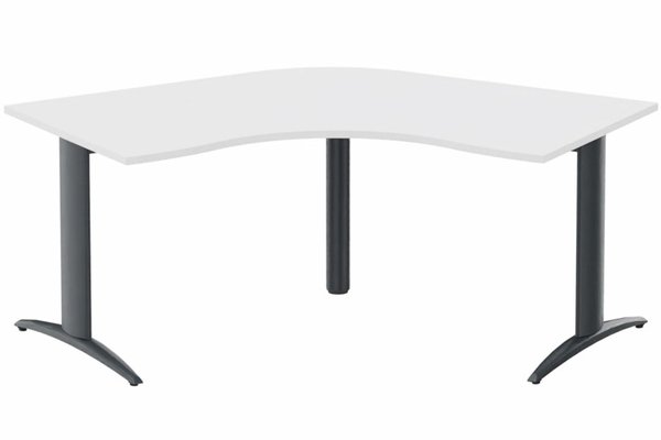 Gamme K2 - Plans compacts - K2- Plan compact 120° symétrique 120x120x80x80 -Finitions : PLATEAUX: BLANC (BL) / PIETEMENTS: ANTHRACITE (AN)