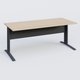 K1 Plateau droit 180x80 avec voile de fond métal. Plateau Hêtre et pietement Anthracite