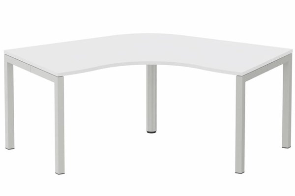 Gamme K3 - Plans compacts - Plan Compact 120° symétrique 120x120/80cm structure pied d'angle blanc/aluminium - sur délai