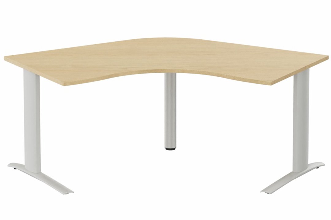 k1 Poutre - Plan compact 120° symétrique 120x120x80 / 80 -Finitions : PLATEAUX: CHENE (CE) / PIETEMENTS: ALUMINIUM (AL)