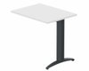 K2 retour direct 80x60cm sur pied, plateau BLANC, structure ANTHRACITE
