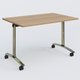 Table abattante gamme Arca 120-80 cm. Plateau Noyer et pietement Chrome.