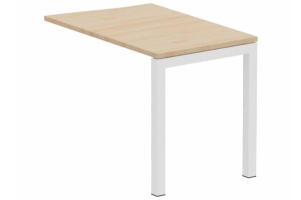 Gamme K3 - Extensions - Plans vagues - Retour vague à droite 90x60cm sur pied hêtre/blanc