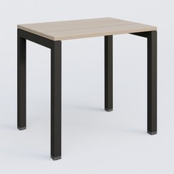 [Pas de famille] - [Pas de sous famille] - K3 Plateau droit 80x60 pieds fixe. Plateau Acacia et pietement Noir Grainé.