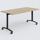 Table abattante gamme Arca 160-80 cm. Plateau Chêne naturel et pietement Noir.