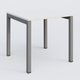 K3 Plateau droit 80x80 pieds fixe. Plateau Blanc et pietement Aluminium.