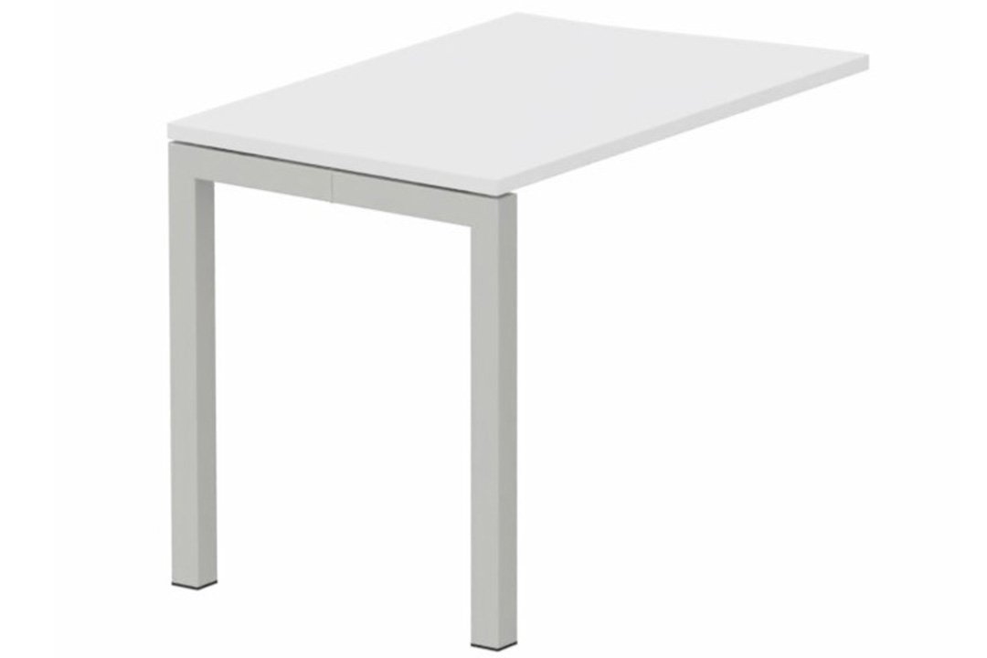 Retour vague à gauche 90x60cm sur pied blanc/aluminium - sur délai