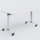 Table abattante gamme Arca 140-80 cm. Plateau Blanc et pietement Blanc.