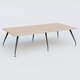 K5 table bench 280*145 cm. Plateau Hêtre et pietement Noir Mat avec base chromé.