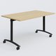 Table abattante gamme Arca 140-80 cm. Plateau Chêne clair et pietement Noir.